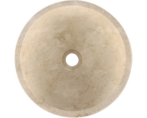 Okrúhle umývadlo na dosku z kameňa s odtokom