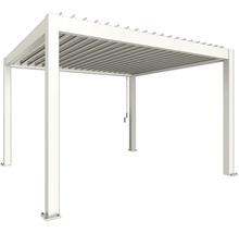 Voľne stojaca pergola s lamelovou strechou do záhrady