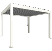 Voľne stojaca pergola s lamelovou strechou do záhrady