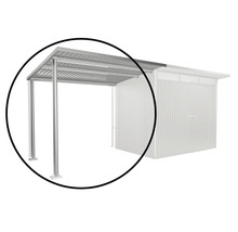 Kovový prístrešok pre auto s podpernými stĺpikmi