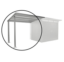 Kovový prístrešok pre auto so stĺpmi a strechou