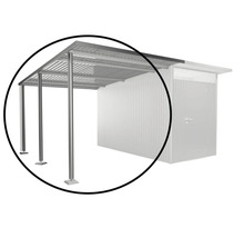 Kovový prístrešok pre auto s oceľovými stĺpikmi