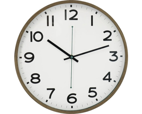 Okrúhle nástenné hodiny s ciferníkom a ukazovateľom času