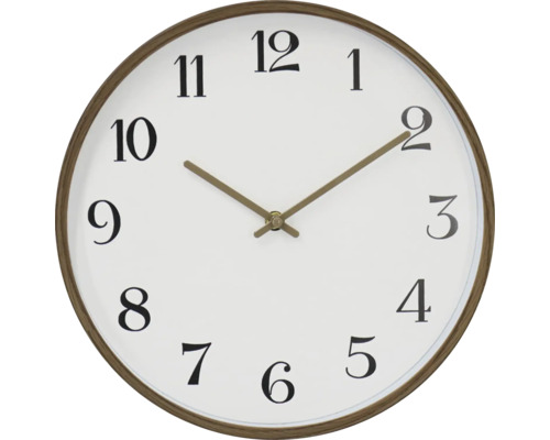 Okrúhle nástenné hodiny s ciferníkom a ručičkami