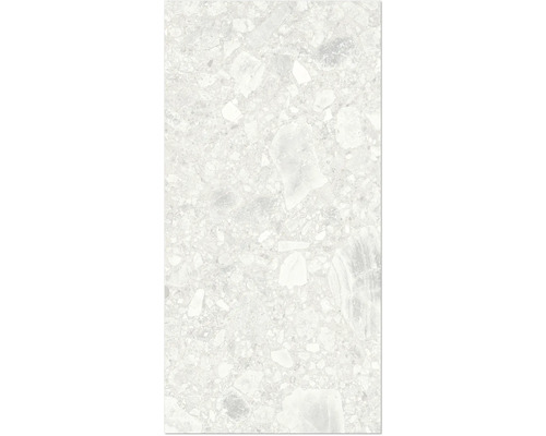 Detailný pohľad na dlaždicu s teracovým vzhľadom.