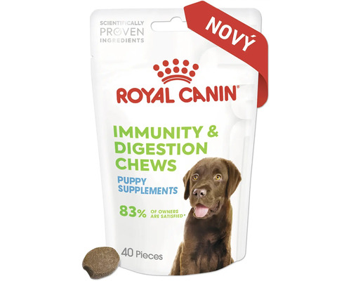 Výživový doplnok pre psov Royal Canin Suplement Immunity&Digestion Puppy Royal Canin Immunity and Digestion žuvacie maškrty pre šteniatka, 40 kusov