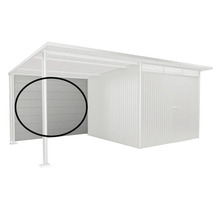 Kovový prístrešok pre auto bočná stena na montáž na stenu