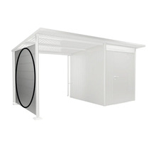 Obrázok prístrešku pre auto s bočnou stenou