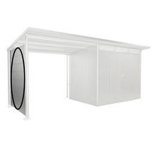 Obrázok záhradného domčeka s bočnými posuvnými dverami