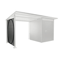 Oceľový prístrešok pre auto s bočným stenovým prvkom