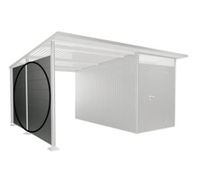 Kovový prístrešok pre auto s bočným prvkom