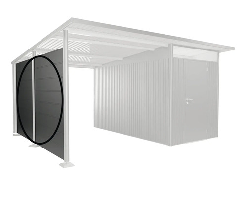 Bočná stena pre bočnú strechu Kovový prístrešok pre auto s bočným prvkom