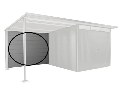 Bočná stena pre záhradný domček, sivá