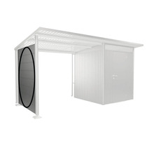 Kryté parkovacie státie s bočnou stenou a kôlňou na náradie