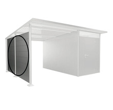 Kovový prístrešok pre auto s bočným stenovým prvkom