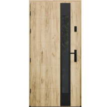 Vchodové dvere so sklenenou vložkou a drevenou štruktúrou