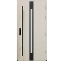 Moderné vchodové dvere so sklenenou vložkou a rovnou rukoväťou