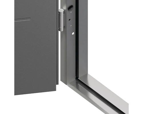 Detailný pohľad na dvere s kovaním a rámom