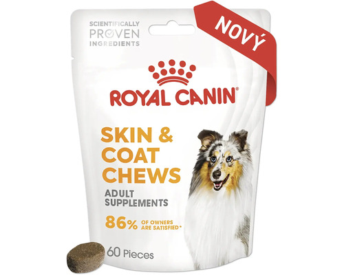 Výživový doplnok pre psov Royal Canin Suplement Skin&Coat 240g Royal Canin žuvacie tablety pre kožu a srsť psov, 60 kusov