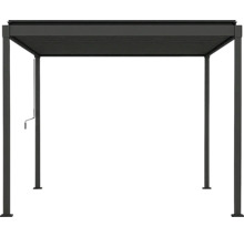 Voľne stojaca hliníková pergola s lamelovou strechou a kľukou