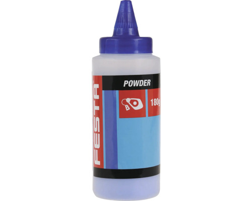 Púder FESTA 180g modrý Festa značkovací prášok 180 gramov fľaša