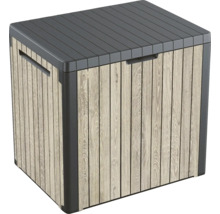 Plastový úložný box so vzhľadom dreva