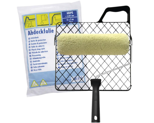 Krycia fólia a valček na maľovanie pre maliarske práce