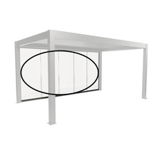 Pergola s presklenou posuvnou stenou