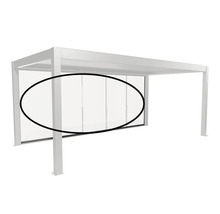 Pergola s presklenými posuvnými stenami