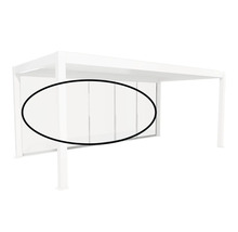 Pergola s posuvnými sklenenými stenami