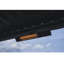 Stropný ohrievač namontovaný vonku