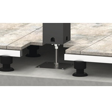 Zvýšená konštrukcia terasy s výškovo nastaviteľnými terčami