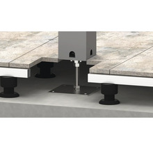 Konštrukcia terasového lôžka s dlaždicami