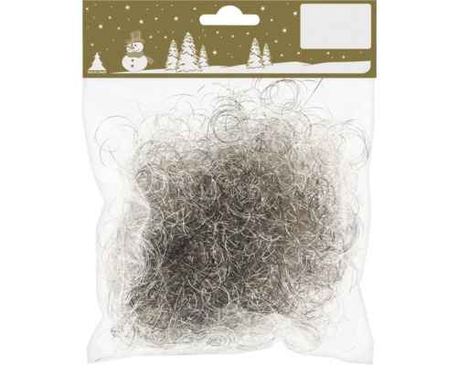 Dekorácia anjelské vlasy 20g strieborné Balenie strieborného drôtu na dekorácie