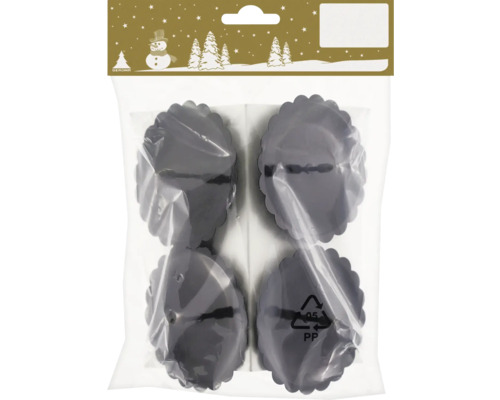 Čierne formičky na muffiny v balení po štyroch