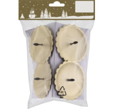 Štyri kovové držiaky sviečok v balení