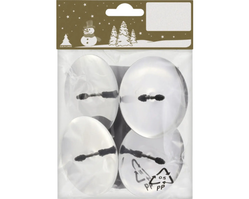 Bodec na čajovú sviečku kovový strieborný Ø6 cm 4 ks Balenie čajových sviečok so symbolom recyklácie