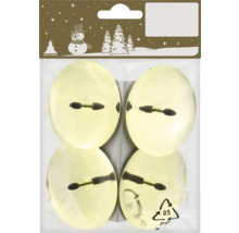 Štyri zlaté sviečky na vianočný stromček Geroma v balení