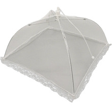 Sieťový kryt na potraviny s čipkovaným okrajom