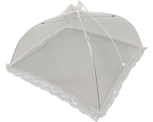 Sieťový kryt na potraviny s čipkovaným okrajom