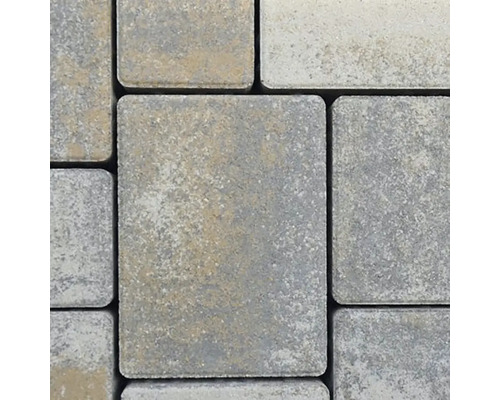 Zámková dlažba Toscana kombi 8 cm dymovo-hnedá Detail betónovej dlažby