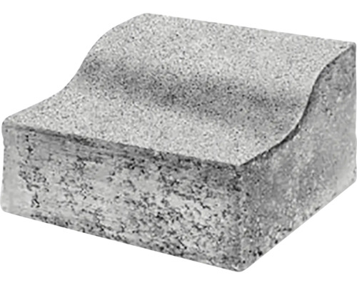 Betónový obrubník nájazdový 25/25/15-10 sivá Sivý obrubník trávnika so zaoblenou hranou