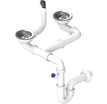 Drezová odpadová súprava pre dvojitý drez s prípojkou spotrebiča