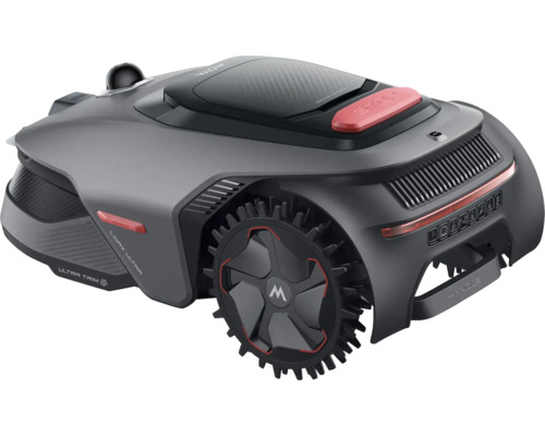 Robotická kosačka v šedej a čiernej farbe