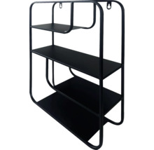 Nástenná polica s tromi kovovými policami