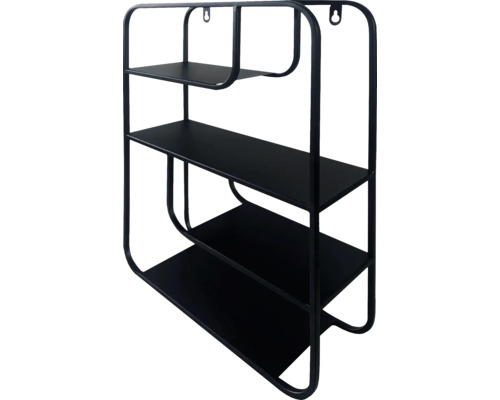 Nástenná polica s tromi kovovými policami