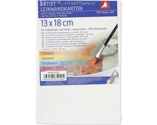 Maliarske plátno 13x18 cm Maliarske plátno 13 x 18 cm, vhodné pre temperu, kvaš, akrylové farby a olejové farby