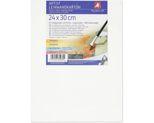 The Wall Art maliarske plátno, 24 x 30 cm, vhodné pre tempery, kvaš, akrylové farby a olejové farby