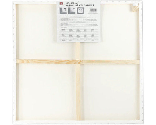 Prázdne plátno s rozmermi 100 x 100 cm s dreveným rámom