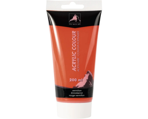 Akrylová farba rumelková červená 200 ml Tuba akrylovej farby cinóber 200 ml